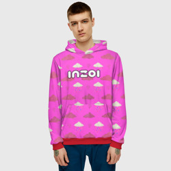 Мужская толстовка 3D Inzoi логотип игры на розовом - фото 2