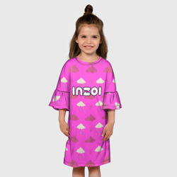 Детское платье 3D Inzoi логотип игры на розовом - фото 2