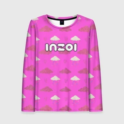 Женский лонгслив 3D Inzoi логотип игры на розовом
