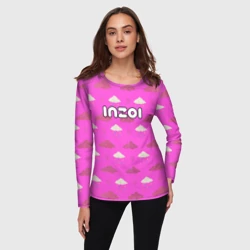 Женский лонгслив 3D Inzoi логотип игры на розовом - фото 2
