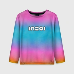 Детский лонгслив 3D Inzoi розово-голубой фон