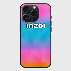 Чехол силиконовый для Apple iPhone 15 Pro матовый Inzoi розово-голубой фон