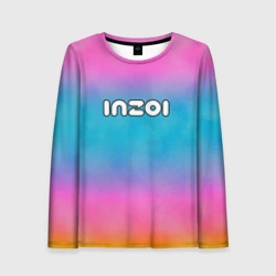 Женский лонгслив 3D Inzoi розово-голубой фон