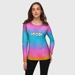 Женский лонгслив 3D Inzoi розово-голубой фон - фото 2