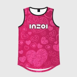 Мужская спортивная майка 3D Inzoi лого на розовых сердечках 