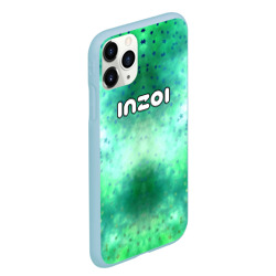 Чехол для iPhone 11 Pro Max матовый Inzoi белый логотип на зеленом фоне - фото 2