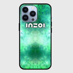 Чехол для iPhone 13 Pro Inzoi белый логотип на зеленом фоне