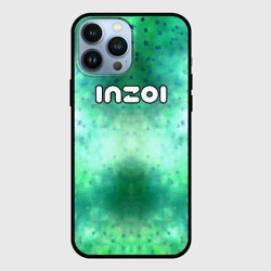 Чехол для iPhone 13 Pro Max Inzoi белый логотип на зеленом фоне
