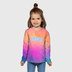 Детский лонгслив 3D Inzoi розово-оранжевый фон - фото 2