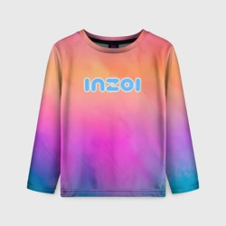 Детский лонгслив 3D Inzoi розово-оранжевый фон