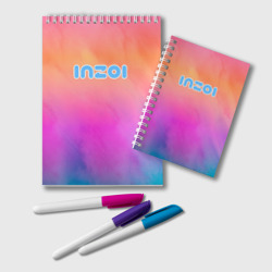 Блокнот Inzoi розово-оранжевый фон