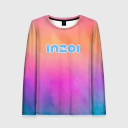 Женский лонгслив 3D Inzoi розово-оранжевый фон