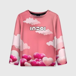 Детский лонгслив 3D Inzoi сердечки и облака 