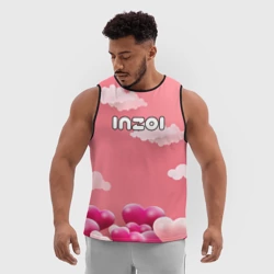 Мужская спортивная майка 3D Inzoi сердечки и облака  - фото 2
