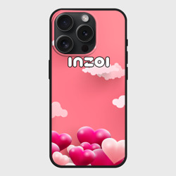 Чехол силиконовый для Apple iPhone 15 Pro матовый Inzoi сердечки и облака 