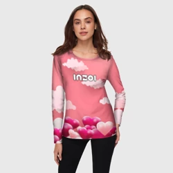 Женский лонгслив 3D Inzoi сердечки и облака  - фото 2