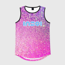 Мужская спортивная майка 3D Inzoi лого и розовые блестки 
