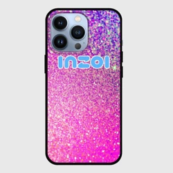 Чехол для iPhone 13 Pro Inzoi лого и розовые блестки 