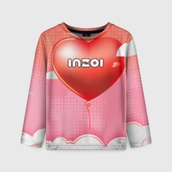 Детский лонгслив 3D Inzoi логотип на сердце 