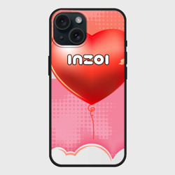 Чехол силиконовый для Apple iPhone 15 матовый Inzoi логотип на сердце 