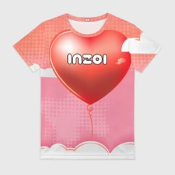 Женская футболка 3D Inzoi логотип на сердце 