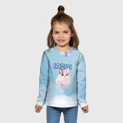 Детский лонгслив 3D Inzoi котик и облачка  - фото 2