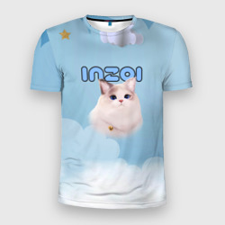 Мужская футболка 3D Slim Inzoi котик и облачка 