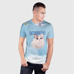 Мужская футболка 3D Slim Inzoi котик и облачка  - фото 2