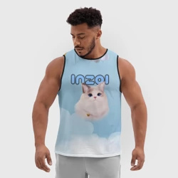 Мужская спортивная майка 3D Inzoi котик и облачка  - фото 2