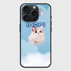 Чехол силиконовый для Apple iPhone 15 Pro матовый Inzoi котик и облачка 