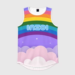 Мужская спортивная майка 3D Inzoi логотип на радуге