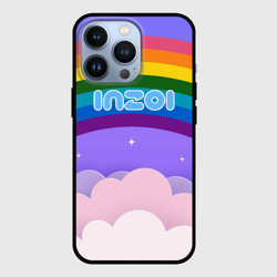 Чехол для iPhone 13 Pro Inzoi логотип на радуге