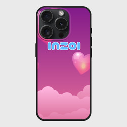 Чехол силиконовый для Apple iPhone 15 Pro матовый Inzoi сердечки и облака