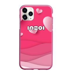 Чехол для iPhone 11 Pro Max матовый Inzoi розовые сердечки