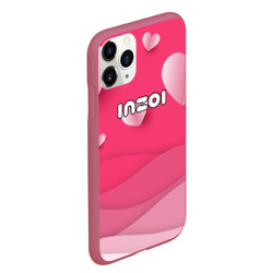 Чехол для iPhone 11 Pro Max матовый Inzoi розовые сердечки - фото 2