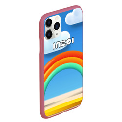 Чехол для iPhone 11 Pro Max матовый Inzoi объемная радуга и облака - фото 2