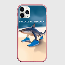 Чехол для iPhone 11 Pro Max матовый Акула в кроссовках - Тралалера Тралала брейнрот мем