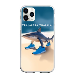 Чехол для iPhone 11 Pro Max матовый Акула в кроссовках - Тралалера Тралала брейнрот мем