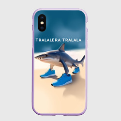 Чехол для iPhone XS Max матовый Акула в кроссовках - Тралалера Тралала брейнрот мем