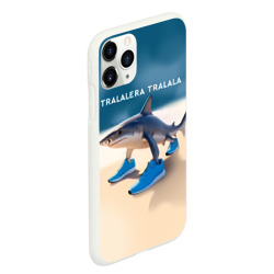 Чехол для iPhone 11 Pro Max матовый Акула в кроссовках - Тралалера Тралала брейнрот мем - фото 2