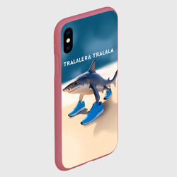 Чехол для iPhone XS Max матовый Акула в кроссовках - Тралалера Тралала брейнрот мем - фото 2