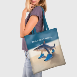 Шоппер 3D Акула в кроссовках - Тралалера Тралала брейнрот мем - фото 2