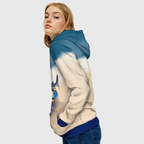 Женская толстовка 3D с принтом Акула в кроссовках - Тралалера Тралала брейнрот мем, вид сбоку #3