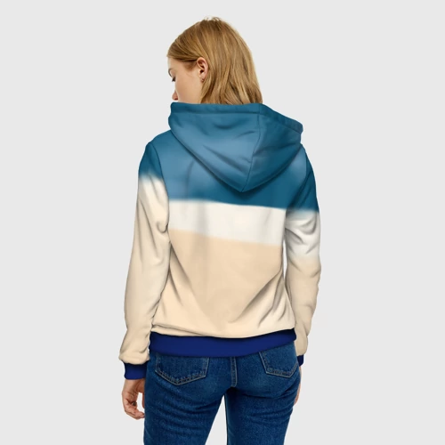 Женская толстовка 3D с принтом Акула в кроссовках - Тралалера Тралала брейнрот мем, вид сзади #2