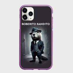 Чехол для iPhone 11 Pro матовый Бобер бандин мем