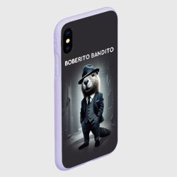 Чехол для iPhone XS Max матовый Бобер бандин мем - фото 2