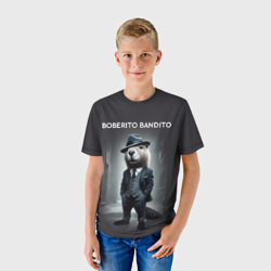 Детская футболка 3D Бобер бандин мем - фото 2