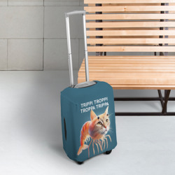 Чехол для чемодана 3D Trippi troppi troppa trippa - brainrot cat meme - фото 2