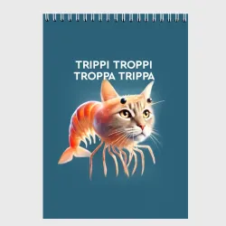 Скетчбук Trippi troppi troppa trippa - brainrot cat meme