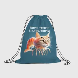 Рюкзак-мешок 3D Trippi troppi troppa trippa - brainrot cat meme